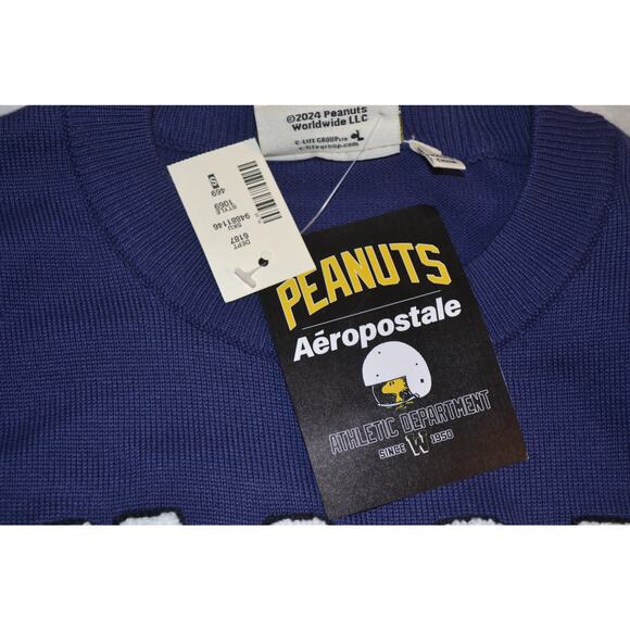 Snoopy Aeropostale Hockey Crew Rugby Sweater NWT Size Small68 - Picture 5 of 6